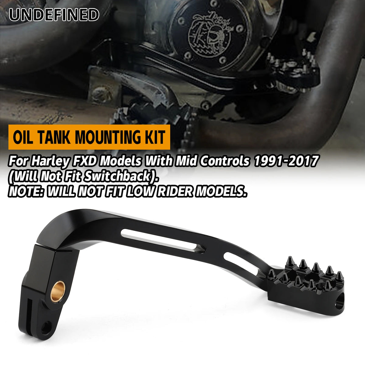 Kit levier de frein à commandes centrales avec repose-pied pour Harley-Davidson Dyna : Street Bob, Fat Bob, Wide Glide & Super Glide (1991-2017) – photo 1/14