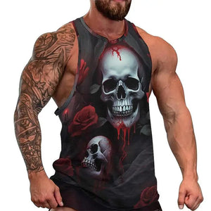 Débardeur crâne 3D oversize homme - vue 16