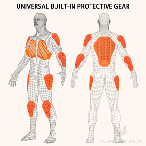 Protection dorsale moto orange certifiée CE - vue - vue 2