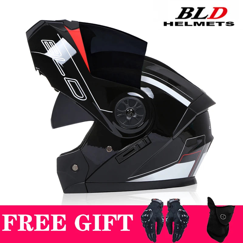 Casque moto modulable rétro double écran - vue - vue 25