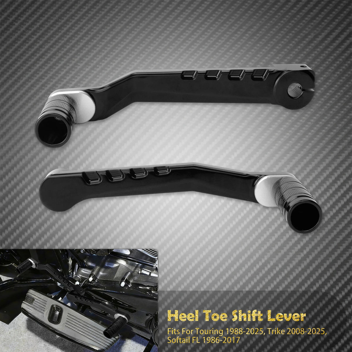 Leviers de Sélecteur Talon/Pointe avec Repose-Pieds - Harley-Davidson Softail, Touring, Trike – photo 11/14