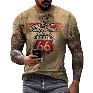 T-shirt homme imprimé 3D Route 66 - vue 7