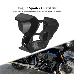Kit de carénages bas et sabot moteur noir pour Harley-Davidson Touring - vue 1