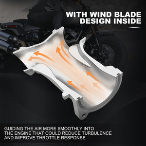 Pipe d'admission 57 mm alu pour Harley M8 - vue 2