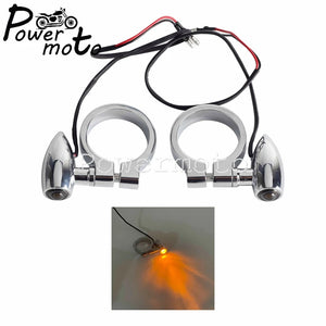 Clignotants LED de fourche 41 mm pour Harley - vue 4