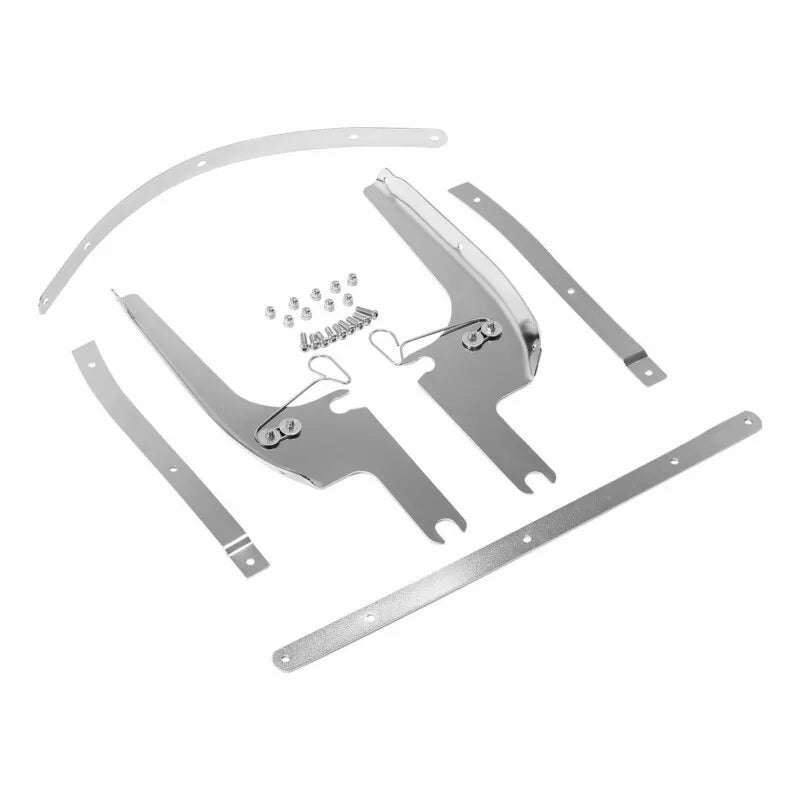 Kit de fixation de pare-brise chromé pour Harley Road King - vue 2