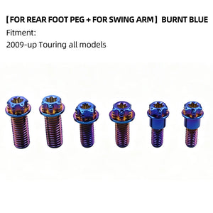 Boulons Titane Bras Oscillant / Repose-pieds Arrière pour Harley Touring et Trike – photo 20/24