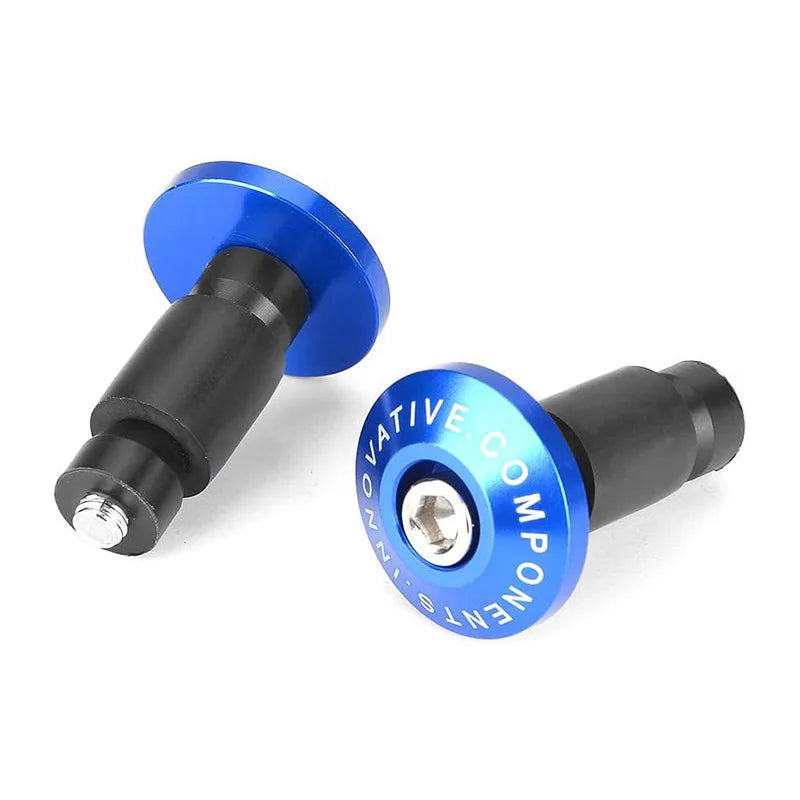 Paire d'embouts de guidon en aluminium argenté pour moto - vue 6