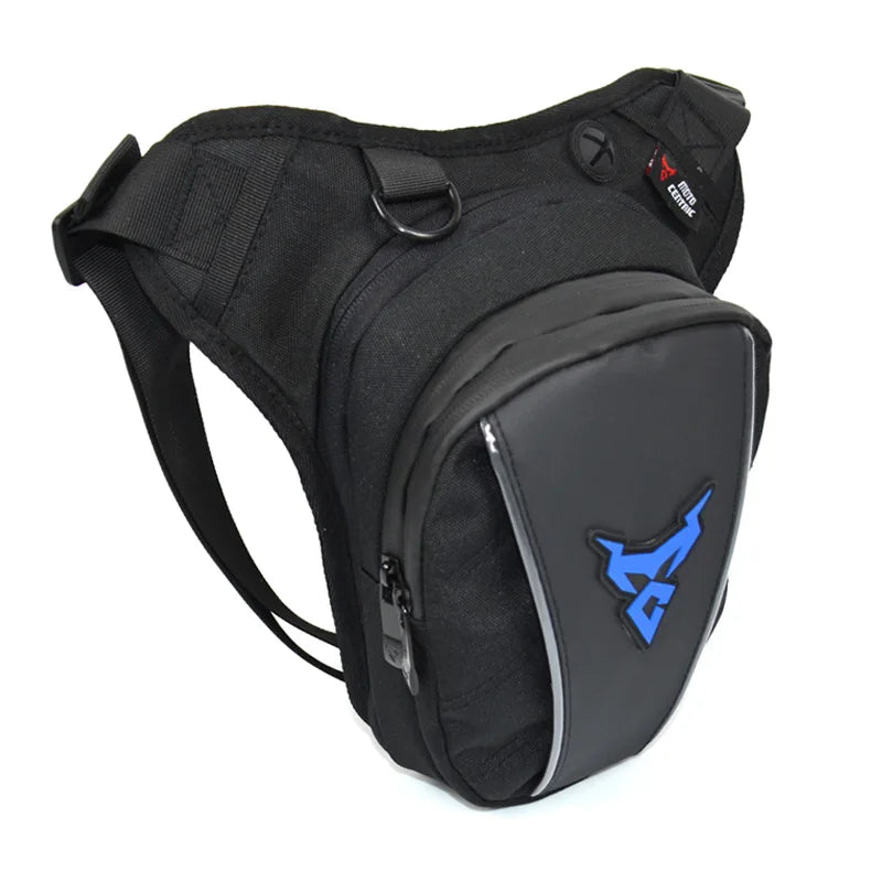 Sac banane moto noir porté à la cuisse - vue - vue 11