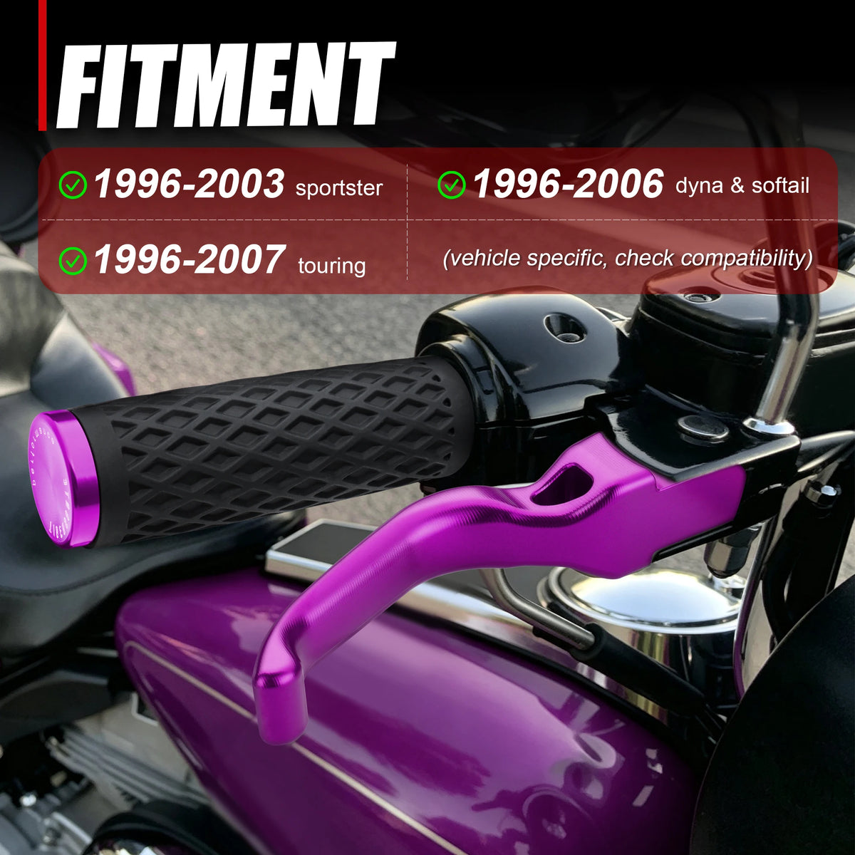 Kit de leviers de frein et d'embrayage en aluminium pour Harley-Davidson Sportster, Touring, Dyna, Softail 1996-2013 – photo 2/14
