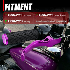 Kit de leviers de frein et d'embrayage en aluminium pour Harley-Davidson Sportster, Touring, Dyna, Softail 1996-2013 – photo 2/14