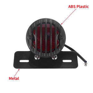 Feu arrière rétro à grille avec support de plaque pour Harley bobber - vue 9