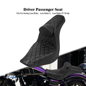 Selle biplace avec dossier pour moto Harley-Davidson Softail Low Rider - vue 7