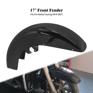Garde-boue avant noir brillant 17 pouces pour Harley-Davidson Touring - vue 1
