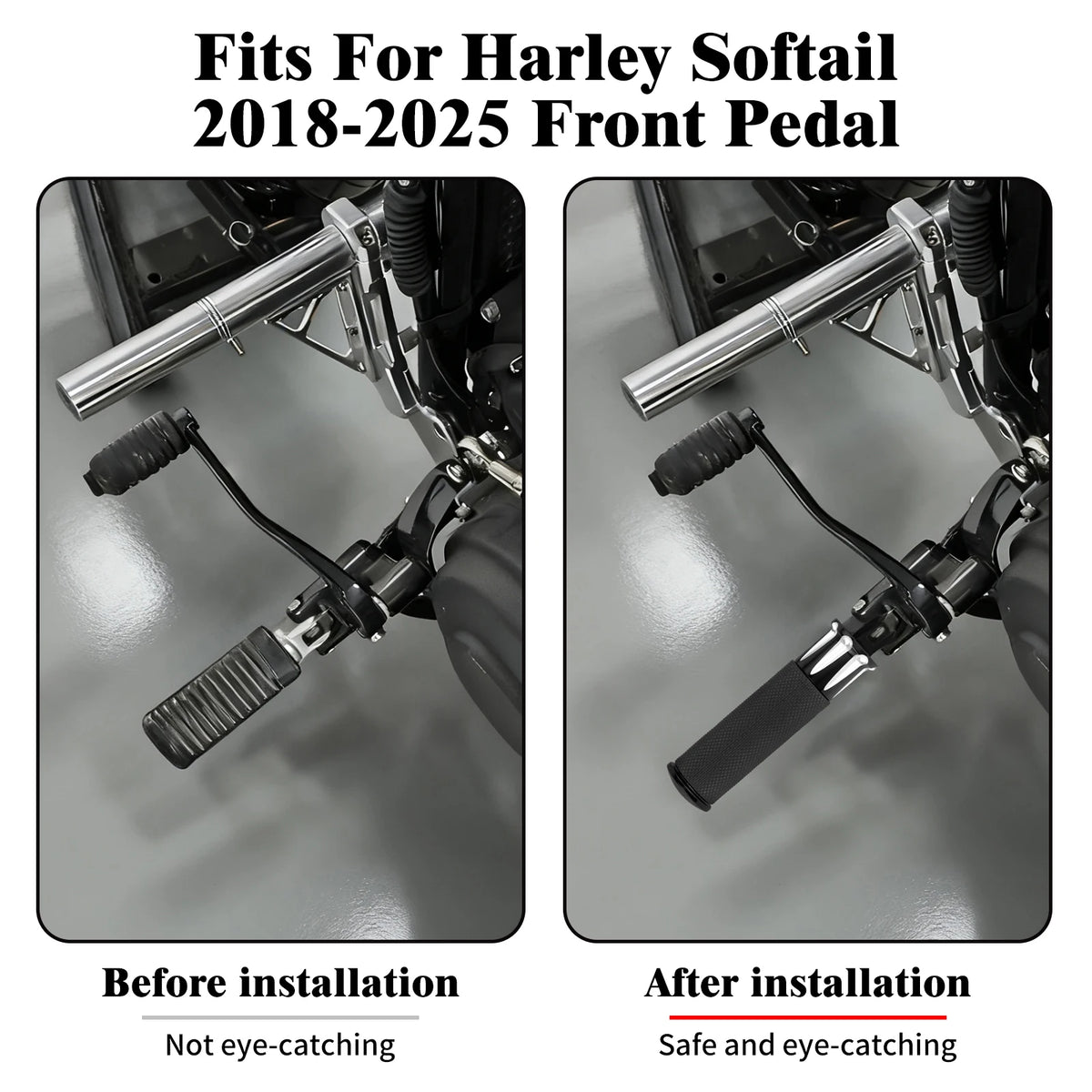Repose-pied en aluminium pour Harley-Davidson Softail - vue 2
