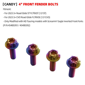 Boulons Titane Étrier/Garde-boue Avant Antivol pour Harley 121 CVO/ST, 117 Road/Street Glide – photo 22/26