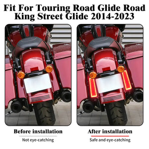 Insert LED de Sacoche/Garde-boue - Feu de Position et Stop - Harley-Davidson Touring Road Glide, Road King, Street Glide 2014-2023 – photo 3/8