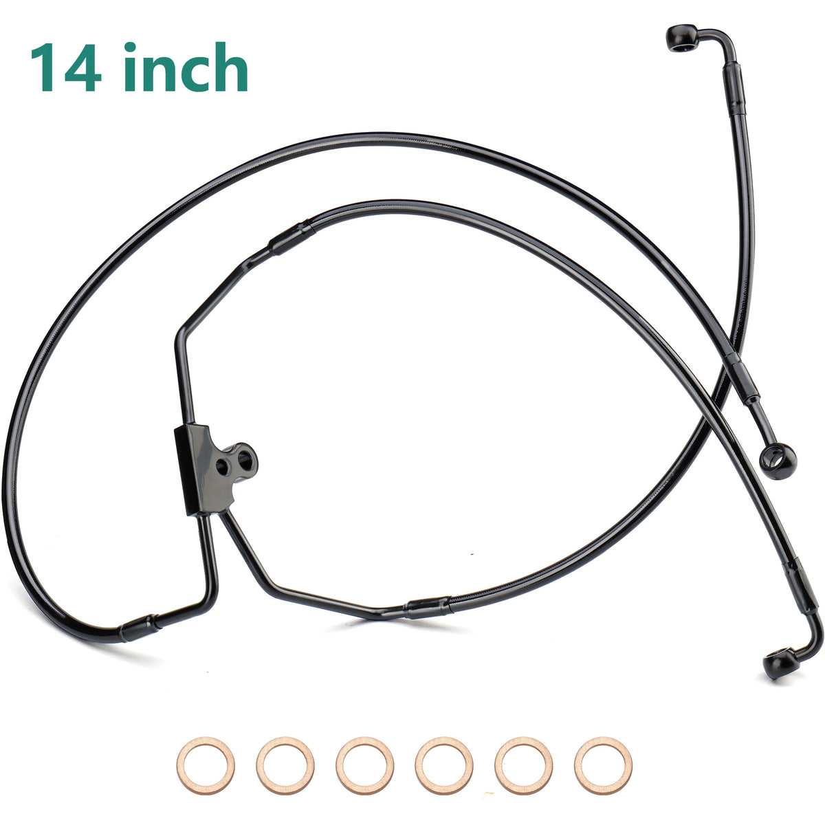 Kit Durite de Frein Double Disque Tressée Inox - Harley-Davidson Touring 1996-2013 sans ABS – photo 12/12