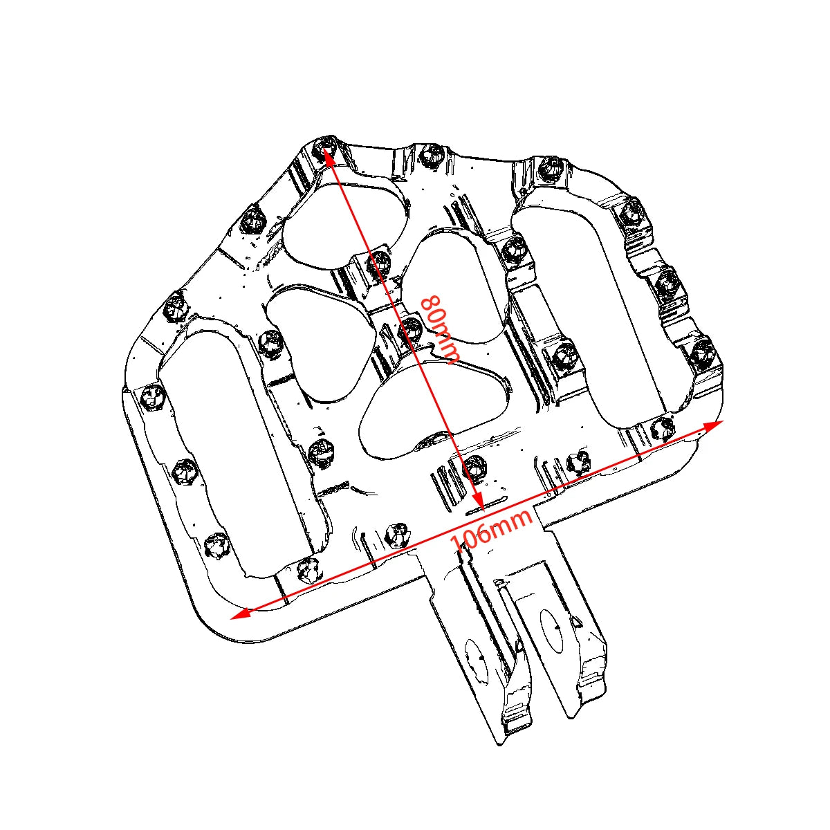 Plancher Riot (floorboard) en aluminium billette pour Harley-Davidson Softail Street Bob, Breakout, Low Rider & Fat Boy (2018-2024) – photo 6/9