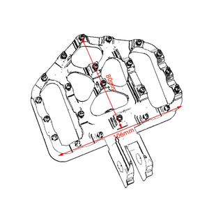 Plancher Riot (floorboard) en aluminium billette pour Harley-Davidson Softail Street Bob, Breakout, Low Rider & Fat Boy (2018-2024) – photo 6/9