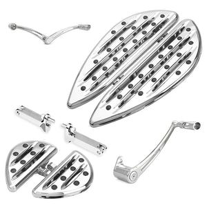 Kit complet planchers, repose-pieds, levier de sélecteur, cale-pieds passager et pédale de frein pour Harley-Davidson Softail (2000-2017) et Touring (1997-2007) – photo 7/10