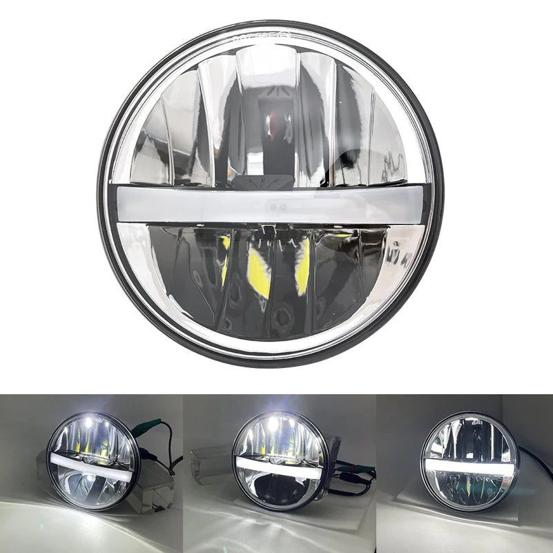 Phare LED noir 5,75 pouces avec feu de jour 40W pour Harley Sportster 883 et XL883 - vue 10