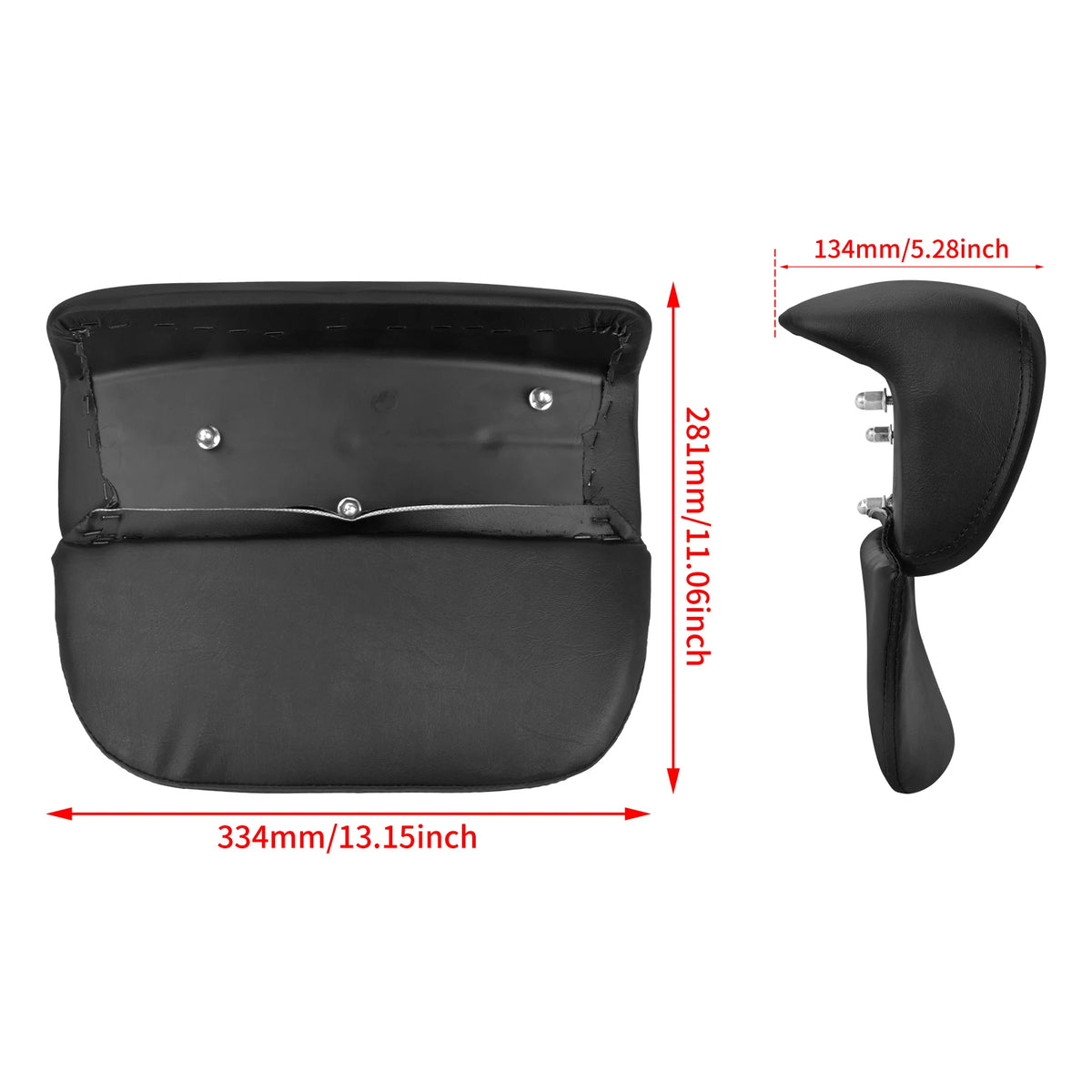 Coussin de dossier noir pour top case de Harley-Davidson Touring - vue 6