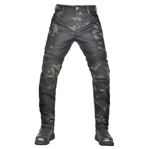 Jean moto été camouflage bleu, mesh respirant anti-chute - vue 10