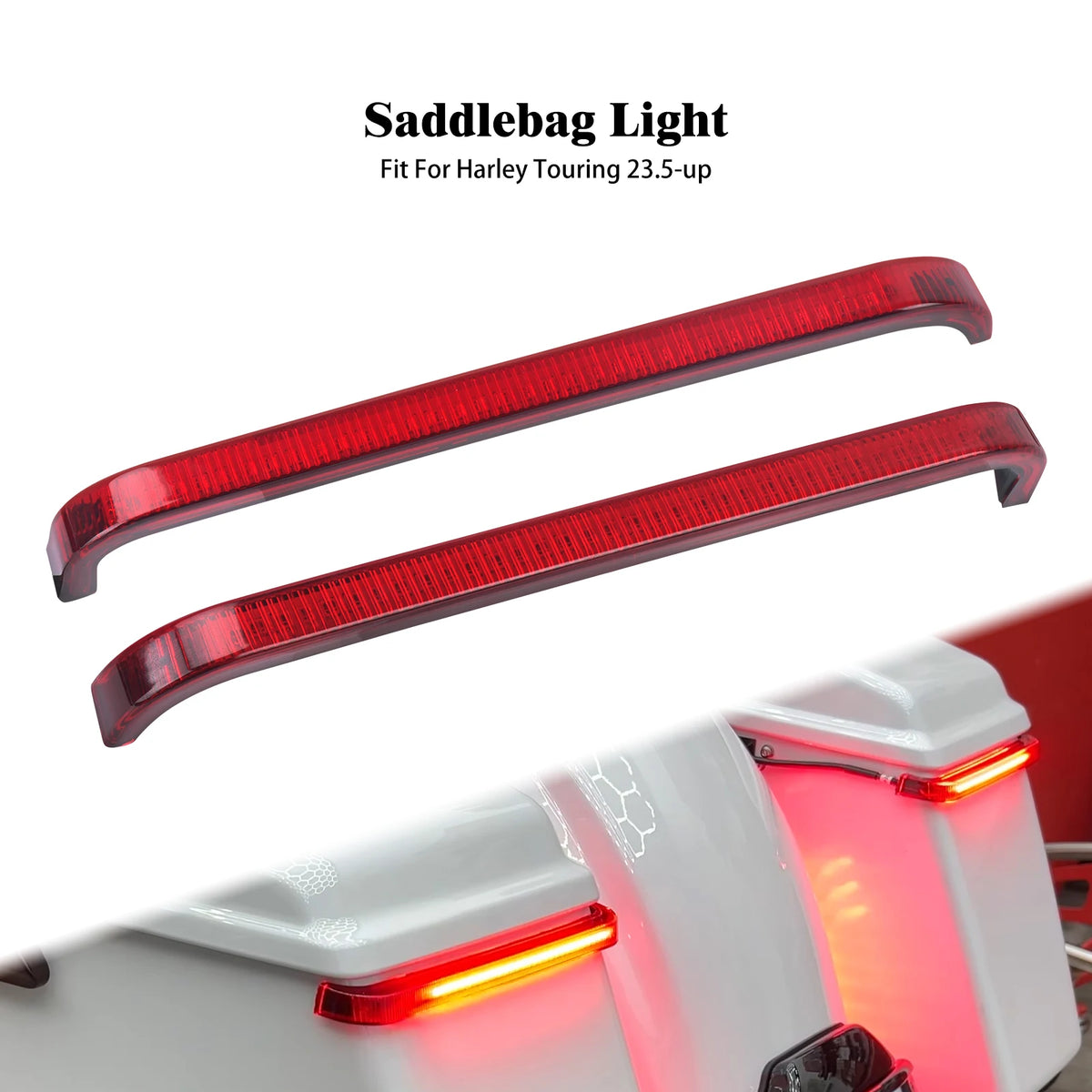 Feux LED de Sacoches à Défilement avec Clignotant Dynamique et Stop - Harley-Davidson Touring 2023.5 et plus récent – photo 8/8