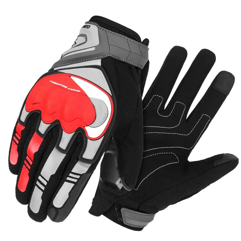 Gants moto noirs réfléchissants doigts longs - vue - vue 8