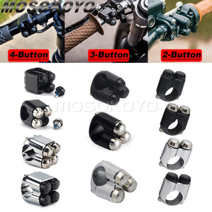 Commodo additionnel à boutons pour Harley chopper - vue 1