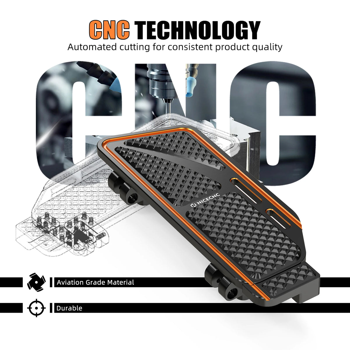 Marchepieds conducteur NICECNC pour Harley-Davidson Touring Street Glide, Road King, Road Glide, Softail et Electra Glide – photo 4/8