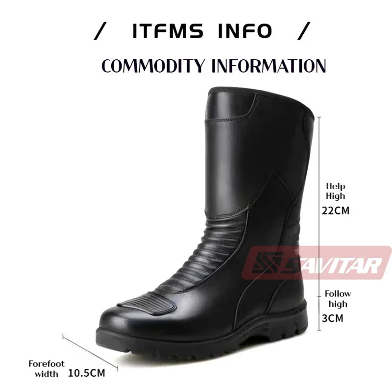 Bottes Moto Homme Renforcées Imperméables - vue 4