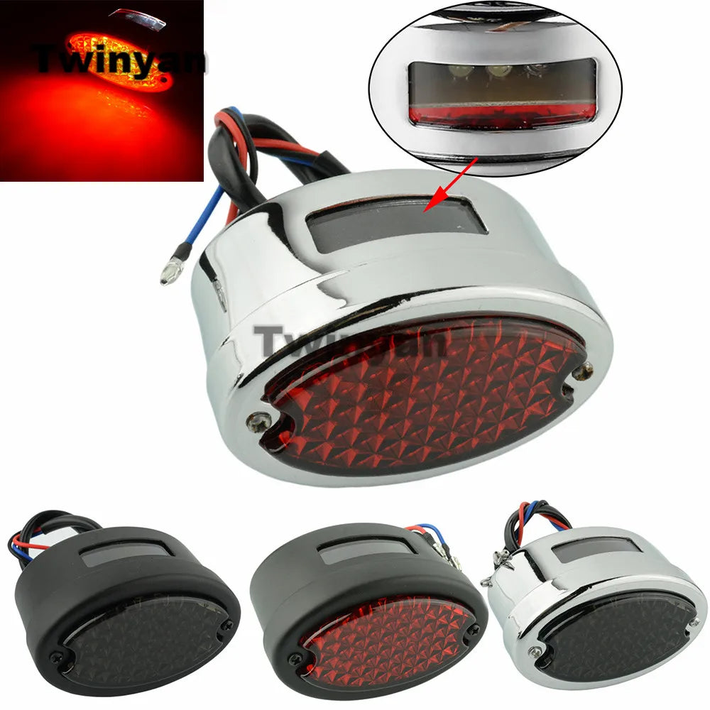 Feu arrière LED œil de chat pour Harley custom - vue 1