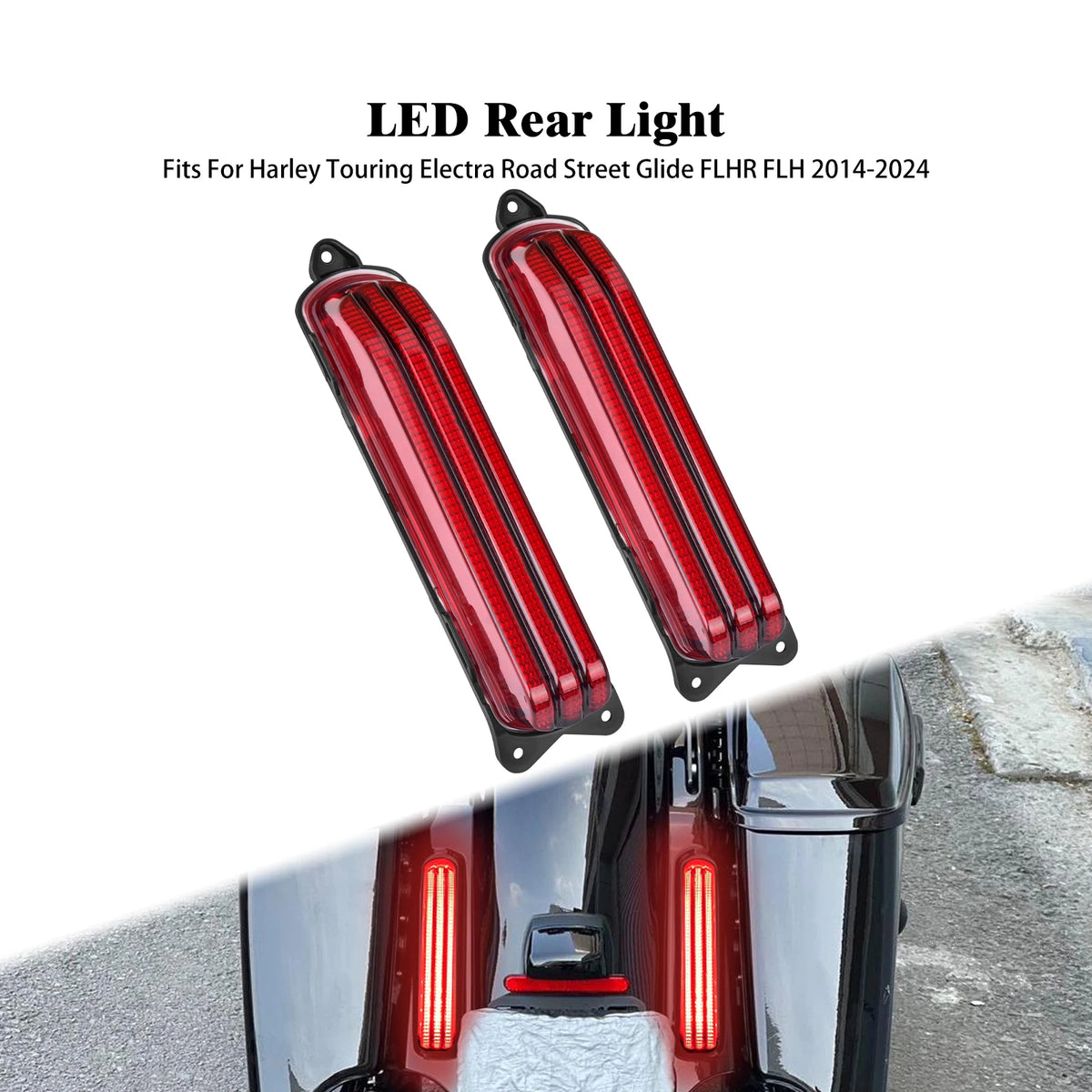 Feu LED intégré au garde-boue arrière de moto Harley-Davidson Touring - vue 8