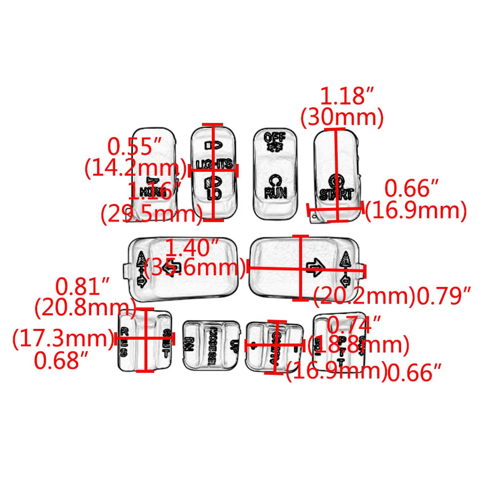 Caches de boutons de commodo pour Harley Touring - vue 5