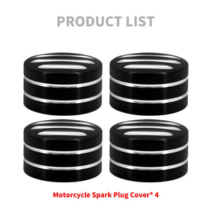Lot de caches noir et chrome pour vis de culasse moteur Harley - vue 6
