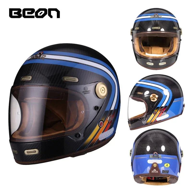 Casque moto intégral rétro - vue produit - vue 10