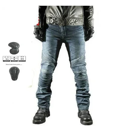 Jean moto homme souple coupe casual - vue 7