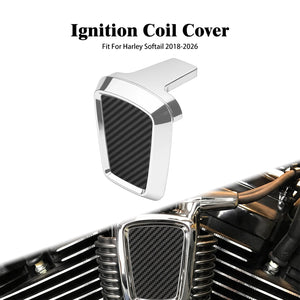 Cache décoratif chromé sur la bobine d'allumage d'une Harley-Davidson Softail - vue 8