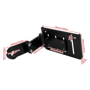 Support de plaque d'immatriculation noir monté sur le côté d'une Harley-Davidson Softail - vue 6