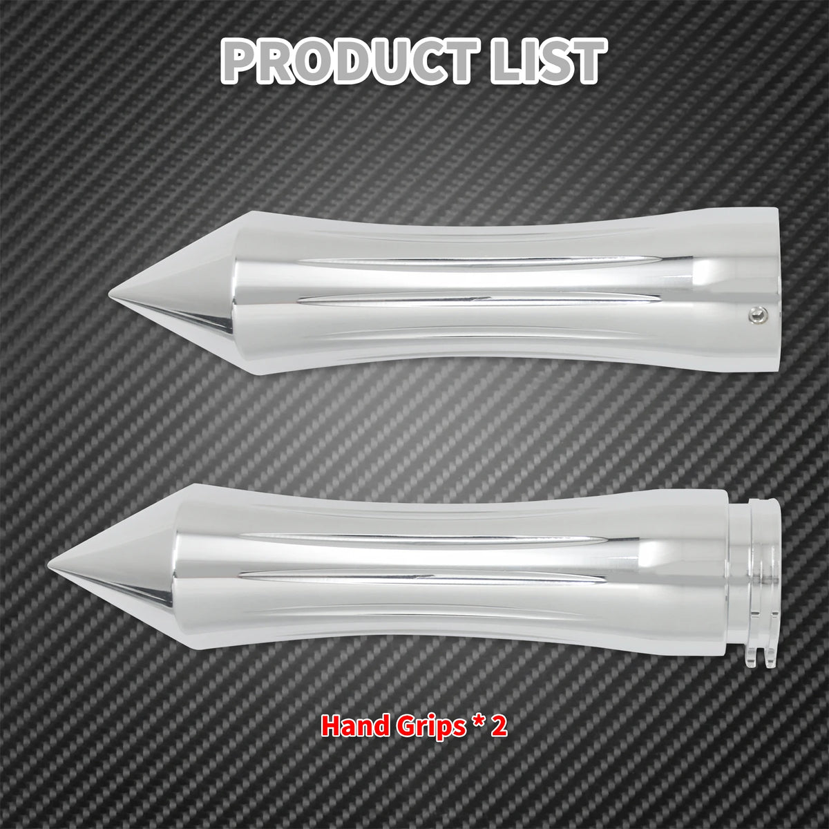 Poignées de guidon pointues 25mm (1 pouce), Chrome ou Noir - Harley-Davidson Sportster, Touring, Softail, Dyna, VRSC – photo 5/8