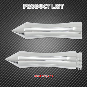 Poignées de guidon pointues 25mm (1 pouce), Chrome ou Noir - Harley-Davidson Sportster, Touring, Softail, Dyna, VRSC – photo 5/8