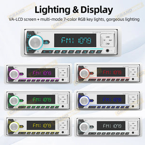 Autoradio marine 1 DIN Bluetooth avec lecteur MP3, écran LCD, AM/FM/RDS - vue 6