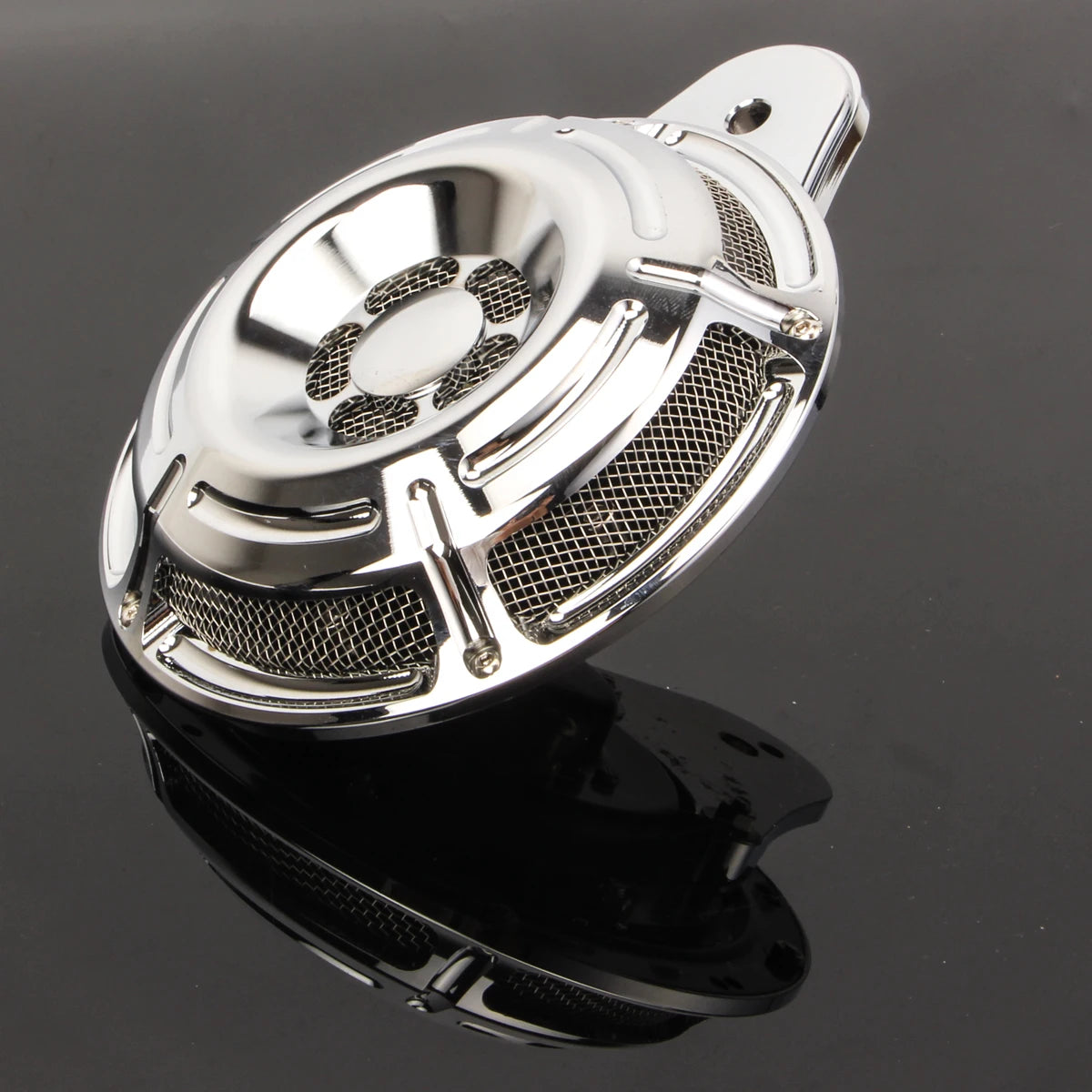 Klaxon 110 dB avec cache aluminium pour Harley Big Twin - vue 3