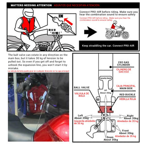 Gilet airbag moto racing - vue de face - vue 3