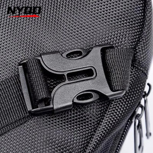 Sac banane cuisse en nylon noir pour moto - vue 6