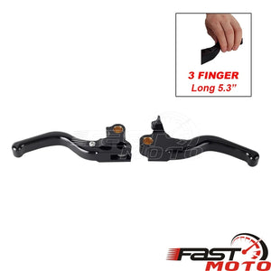 Paire de leviers de frein et d'embrayage noirs pour moto Harley-Davidson Dyna - vue 16