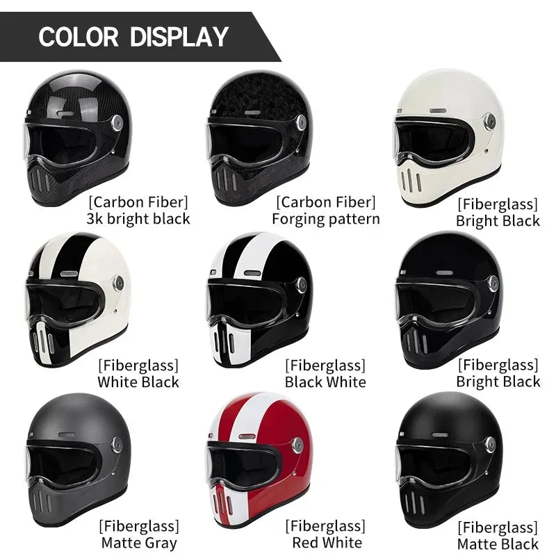 Casque moto intégral en fibre de carbone - vue de profil - vue 2