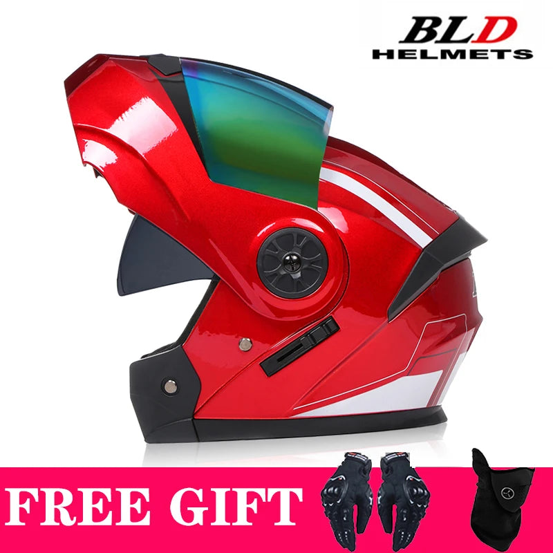 Casque moto modulable rétro double écran - vue - vue 12